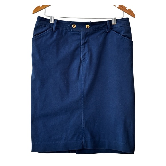 Lauren Ralph Lauren Dresses & Skirts - RALPH LAUREN Cotton Pencil Skirt - Blue Size 8